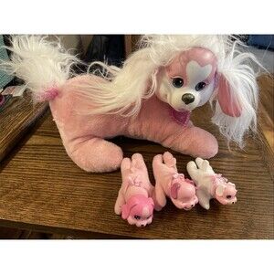 Puppy Surprise W/ 3 Puppies 2020  Pink Stuffed Animal Plush 3 Dog Babies Puppies
